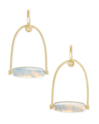 Sassy Gold Statement Earrings in Opalite Illusion | Kendra Scott