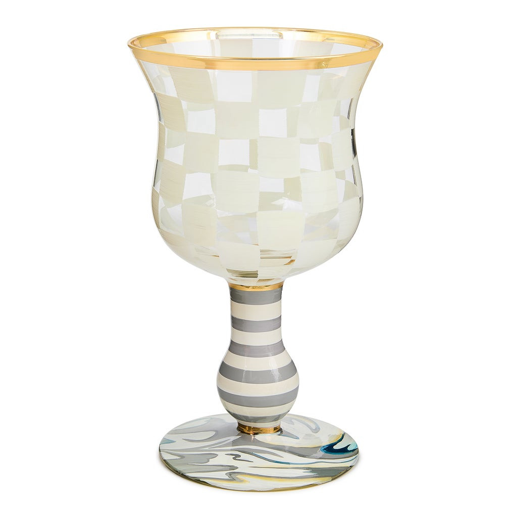 Carnival White Wine Glass | MacKenzie-Childs