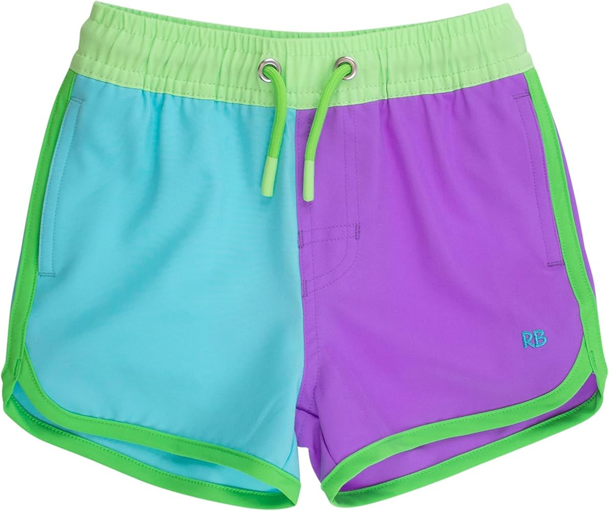RUGGEDBUTTS Boys UPF50+ Sun Protected Stretch Dolphin Hem Swim Trunks | Amazon (US)