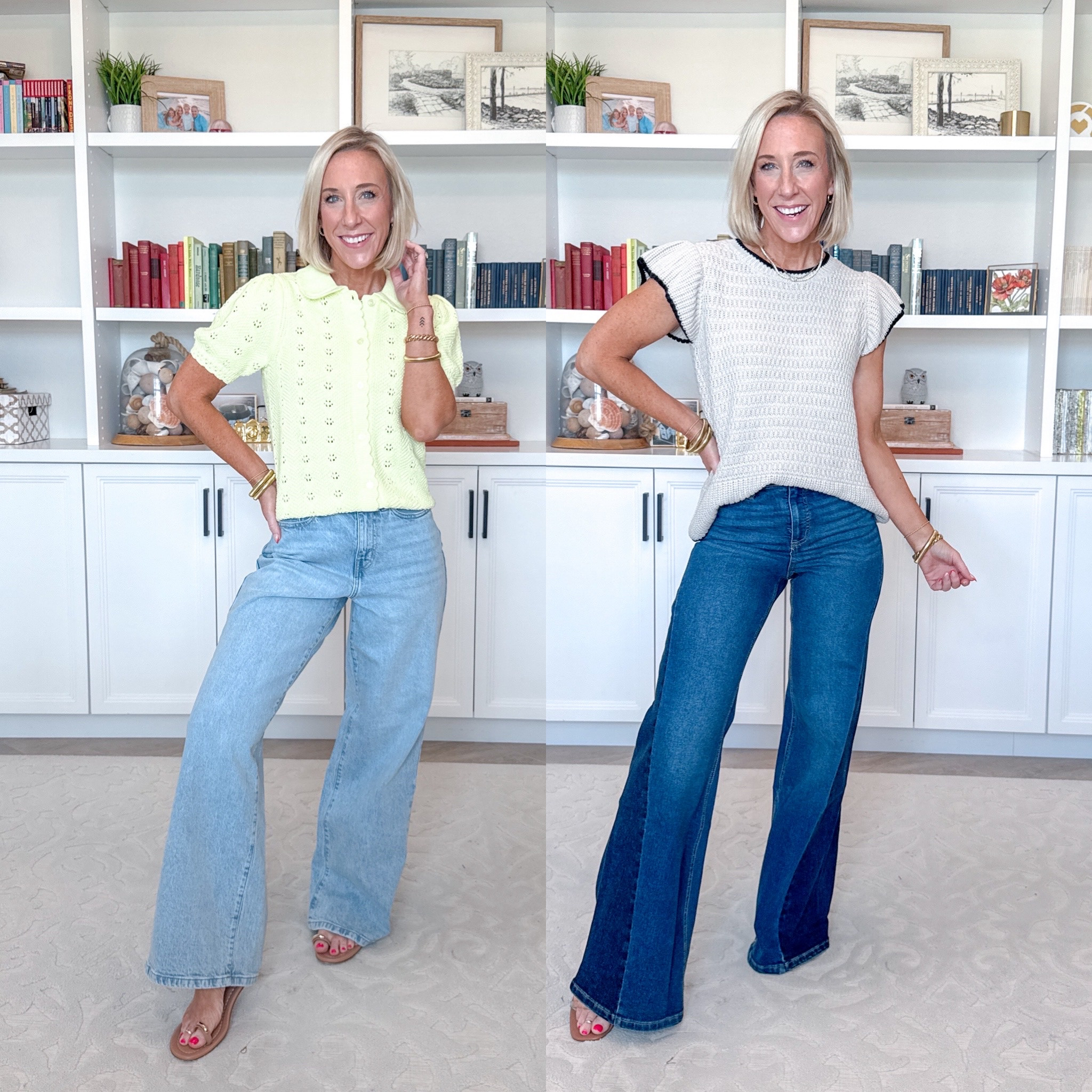 Walmart - new arrivals - part 2. Pointelle Cardigan Sweater w/ Short Sleeves - size XS. $26. 3 colors. Wide Leg High Rise Jeans - size 0, regular length. $25. Sizes and colors selling fast. Flutter Sleeve Sweater - size XS. $19.98. 2 colors. 

 

#LTKSeasonal #LTKOver40