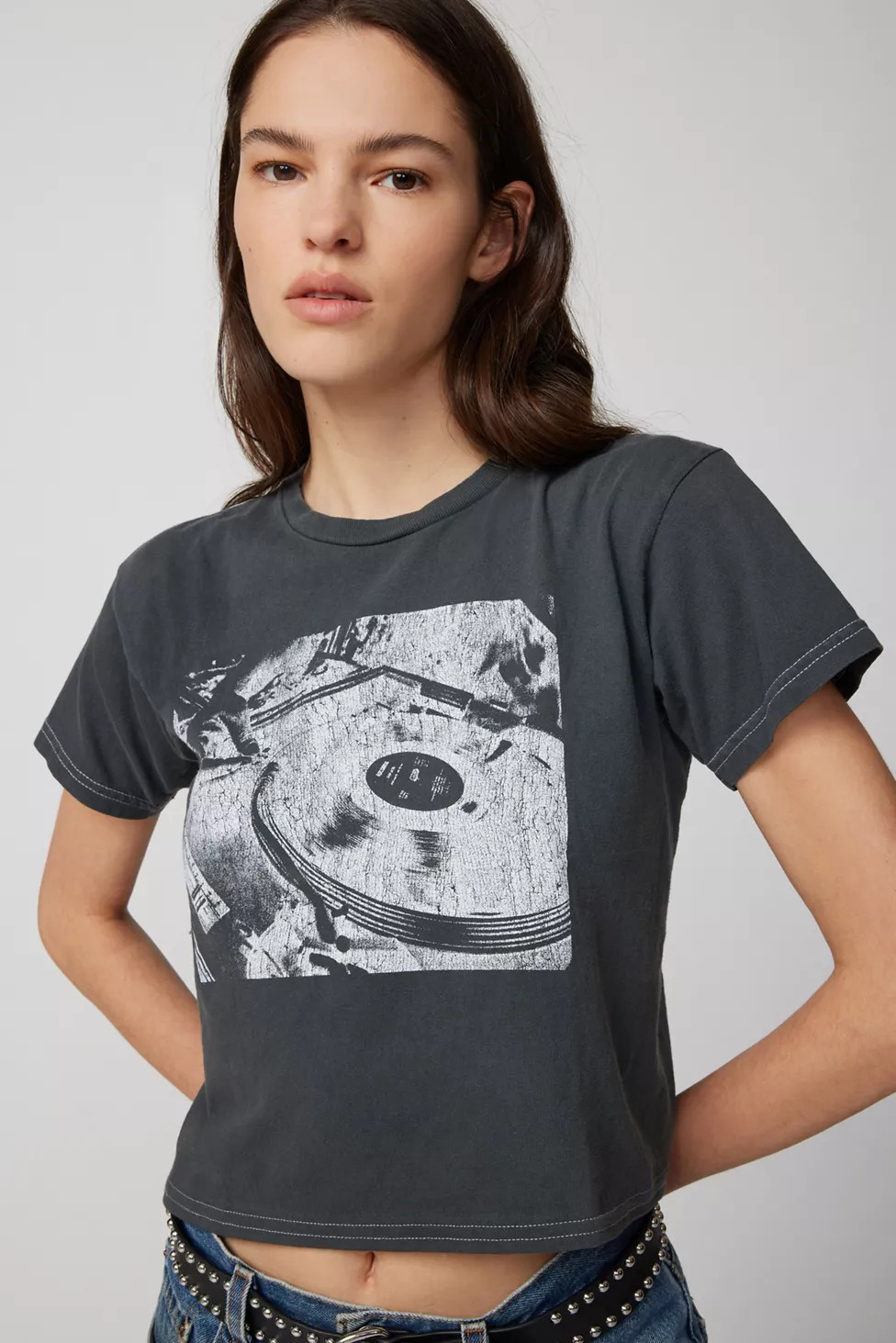 Record Player Alexa Baby Tee | Urban Outfitters (US and RoW)