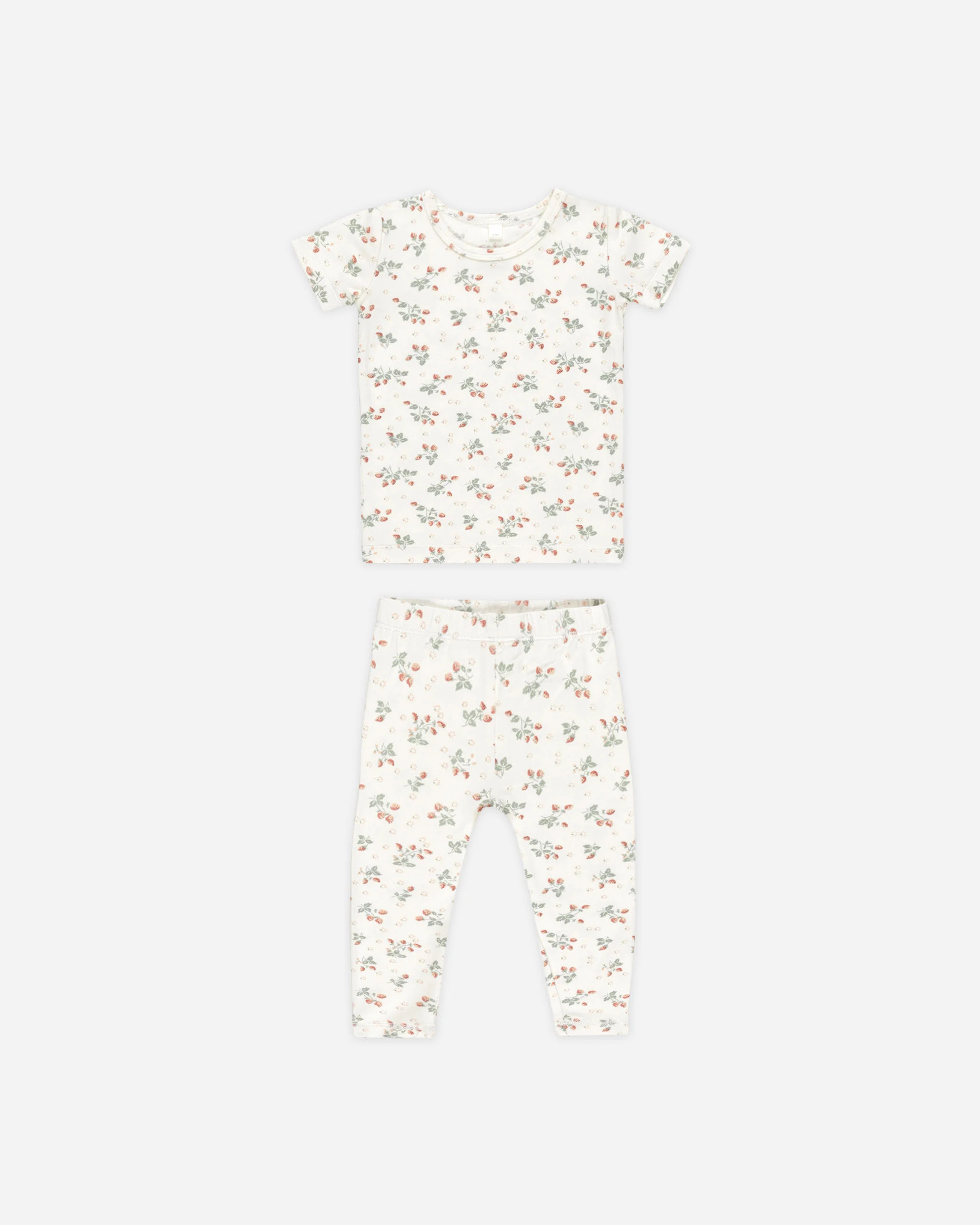 Bamboo Short Sleeve Pajama Set || Strawberries | Rylee + Cru