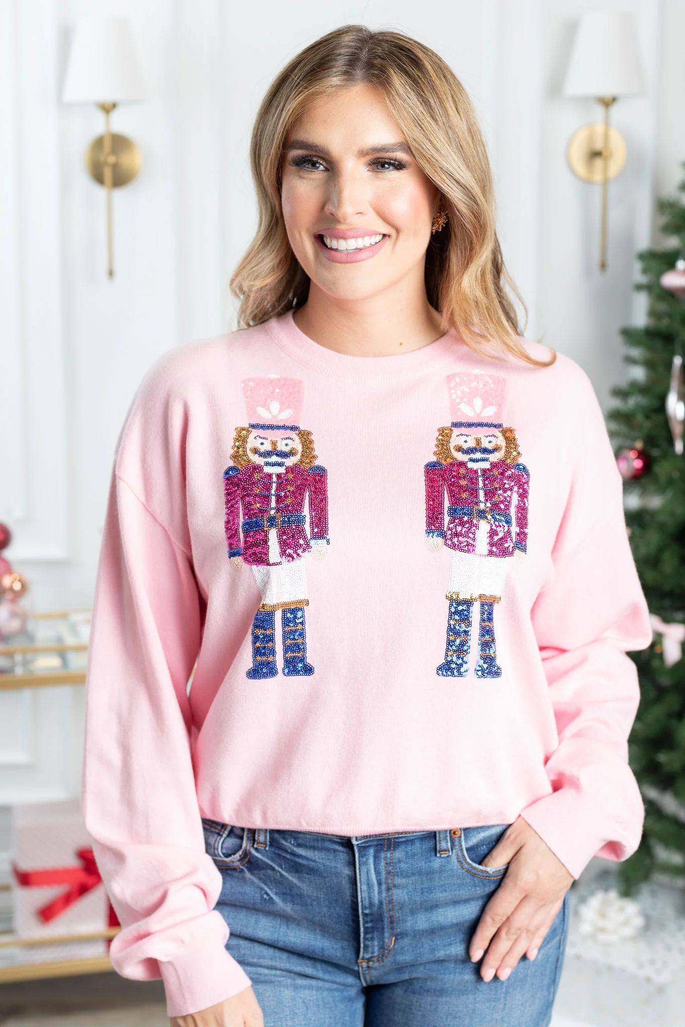 Clara Nutcracker Sweater- Pink | Avara