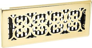 Decor Grates SPH412 Floor Register, 4x12, Polished Brass Finish | Amazon (US)