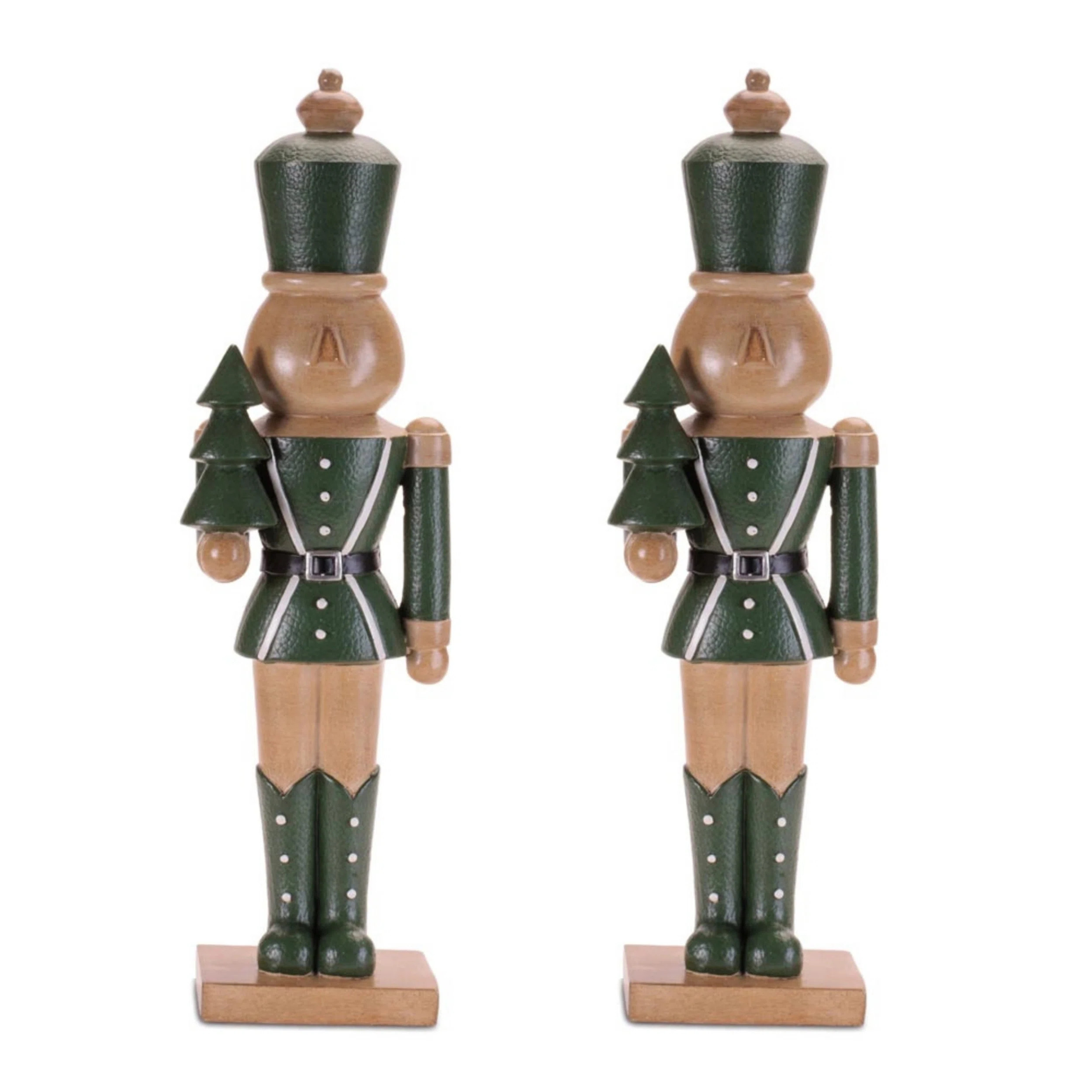 Green Nutcracker Soldier Figurines (Set of 2) | Wayfair North America