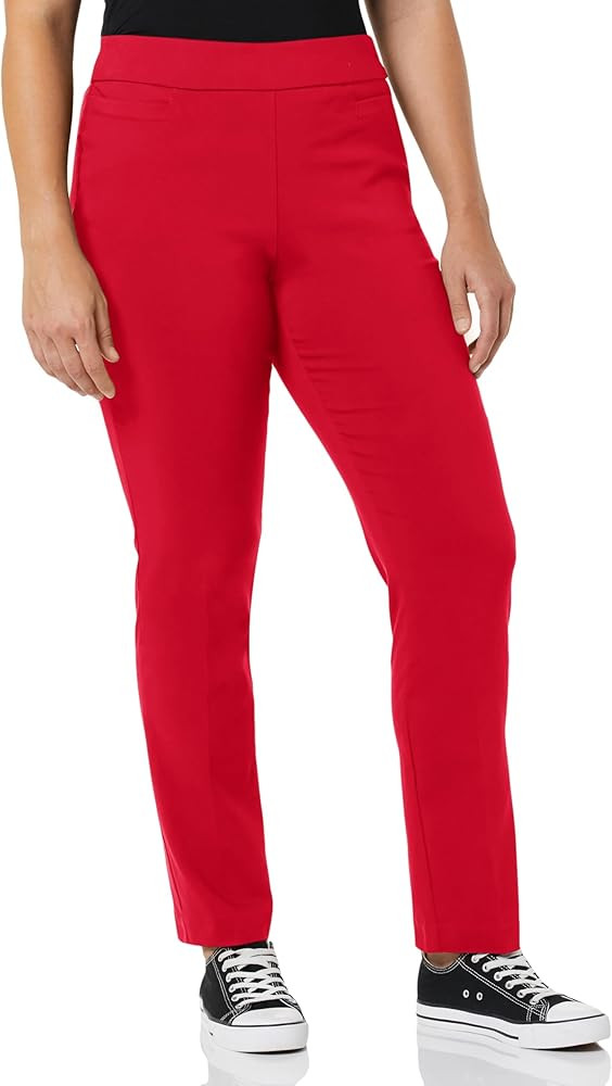 Briggs New York Womens Super Stretch Millennium Welt Pocket Pull on Career Pant (Average & Short ... | Amazon (US)