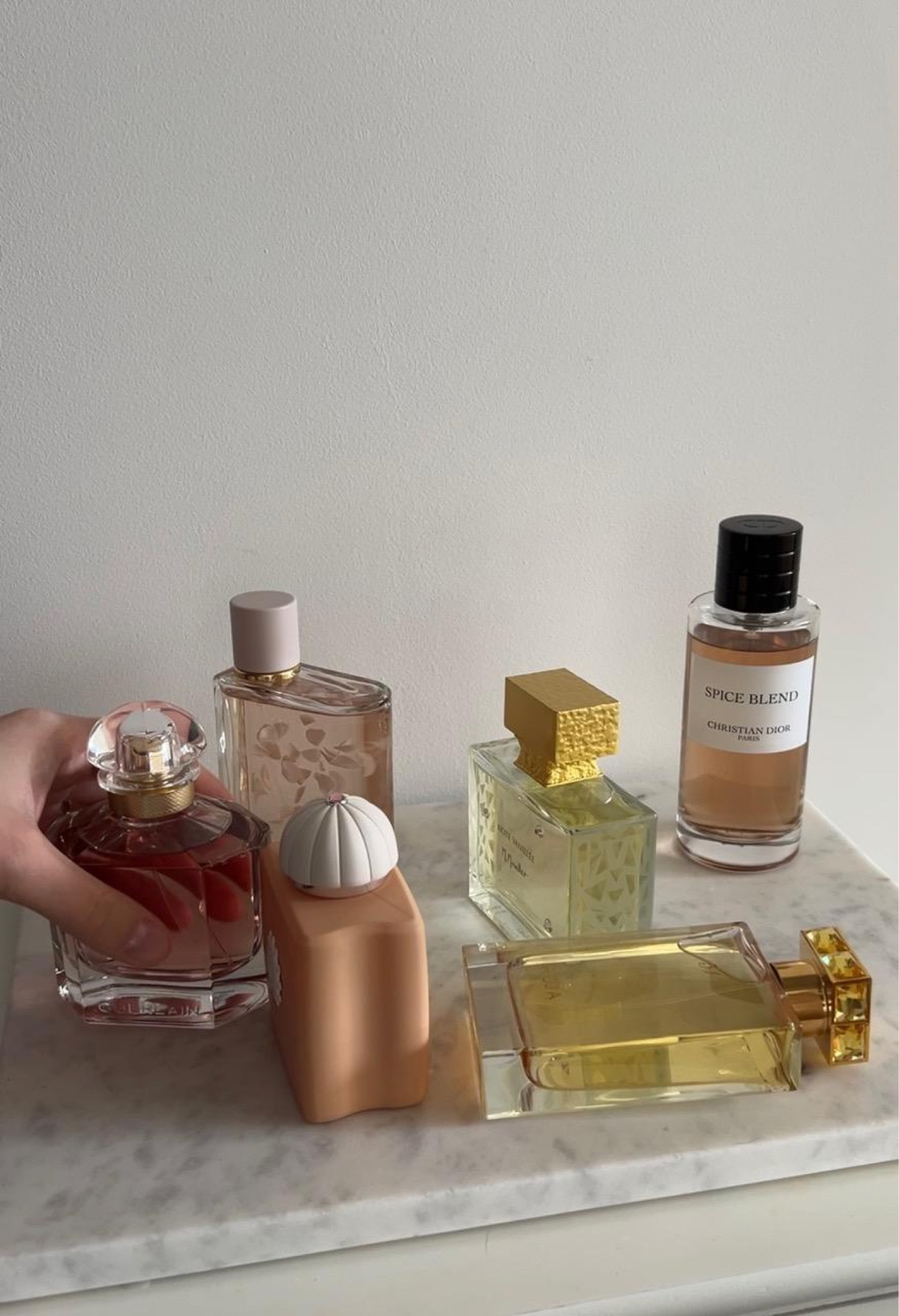 Mon Guerlain EDP, Amouage Love Delight, M. Micallef Note Vanille, Spice Blend Dior, Burberry Her Petals, Roja 51 Essence

#LTKSeasonal #LTKbeauty #LTKitbag