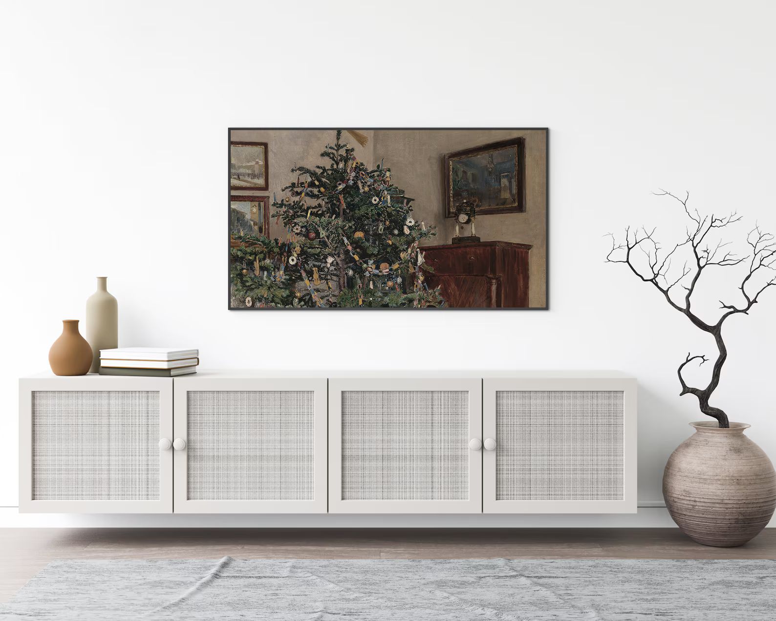 christmas frame tv art | samsung frame tv art christmas | vintage christmas tree art | the frame ... | Etsy (US)