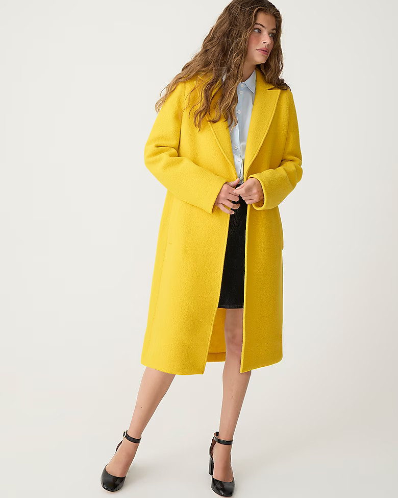 New Daphne topcoat in Italian boiled wool | J. Crew US