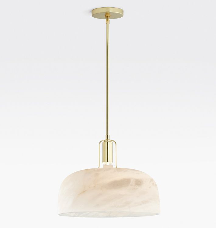 Dekum 16" Alabaster Dome Pendant | Rejuvenation