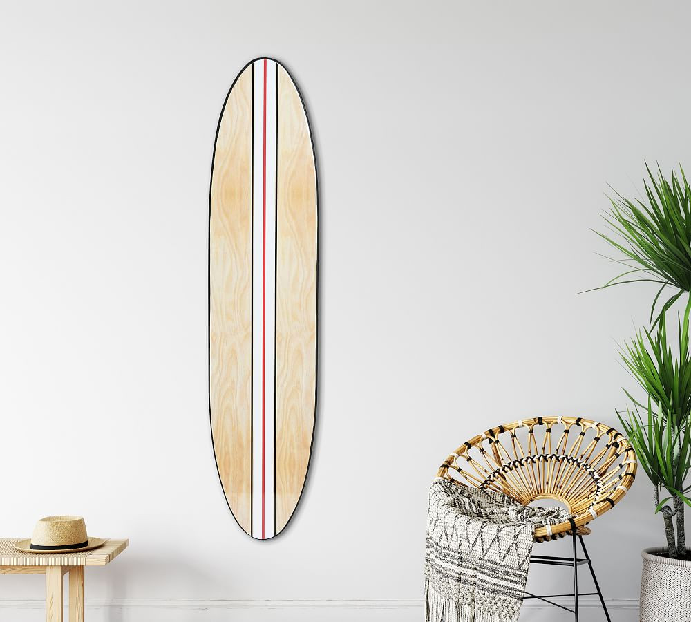Striped Surfboard Wall Art | Pottery Barn (US)