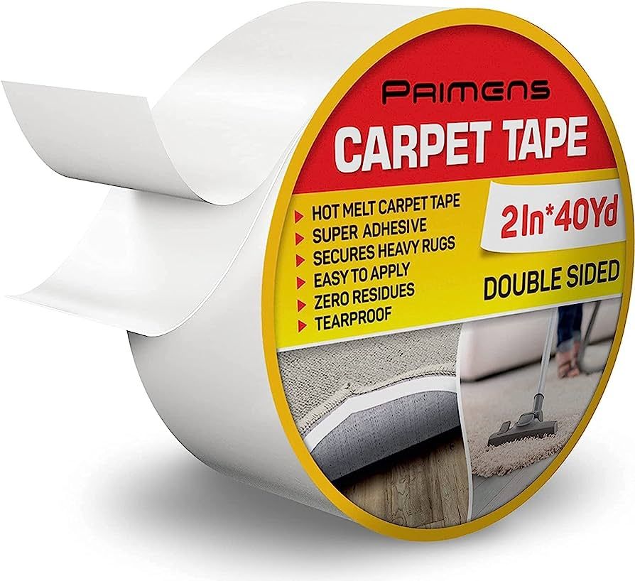 Double Sided Carpet Tape - Rug Grippers Tape for Area Rugs and Hardwood Floors - Carpet Binding T... | Amazon (US)