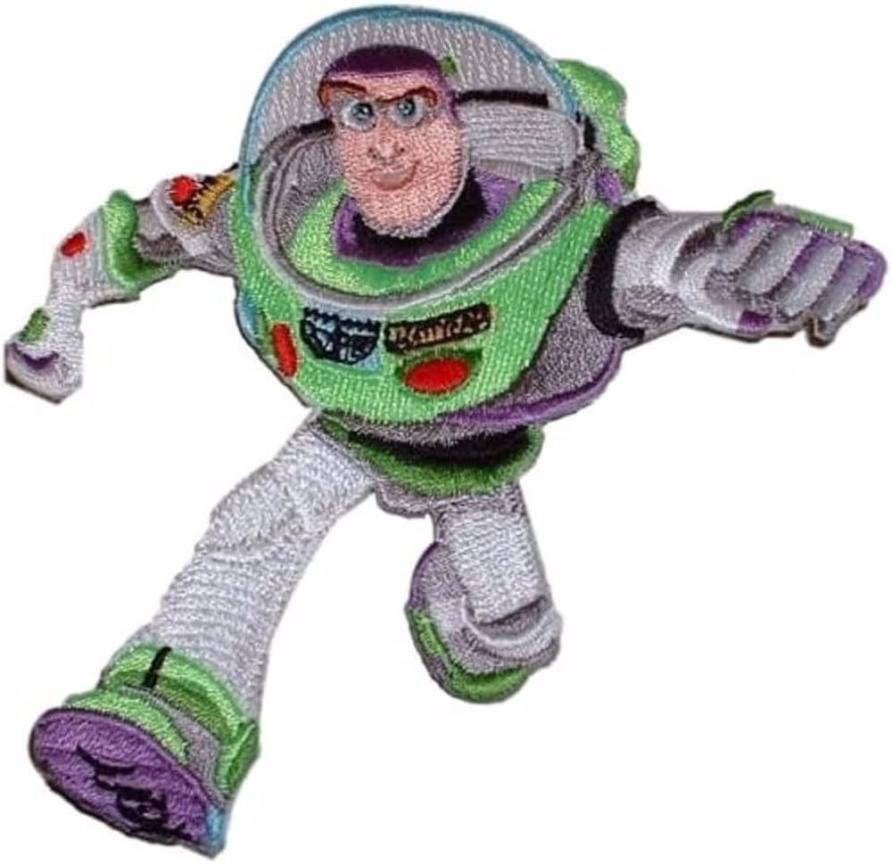 Buzz Cartoon Lightyear Character Standing Embroidered 4.25 Inches Tall Iron on Patch | Amazon (US)