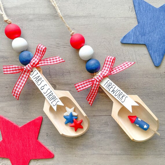 Patriotic Scoops for Fourth of July Decor Tiered Trays Rae | Etsy | Etsy (US)