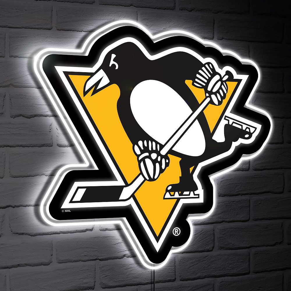 NHL Logo LED Wall Decor, Pittsburgh Penguins | Pottery Barn Teen