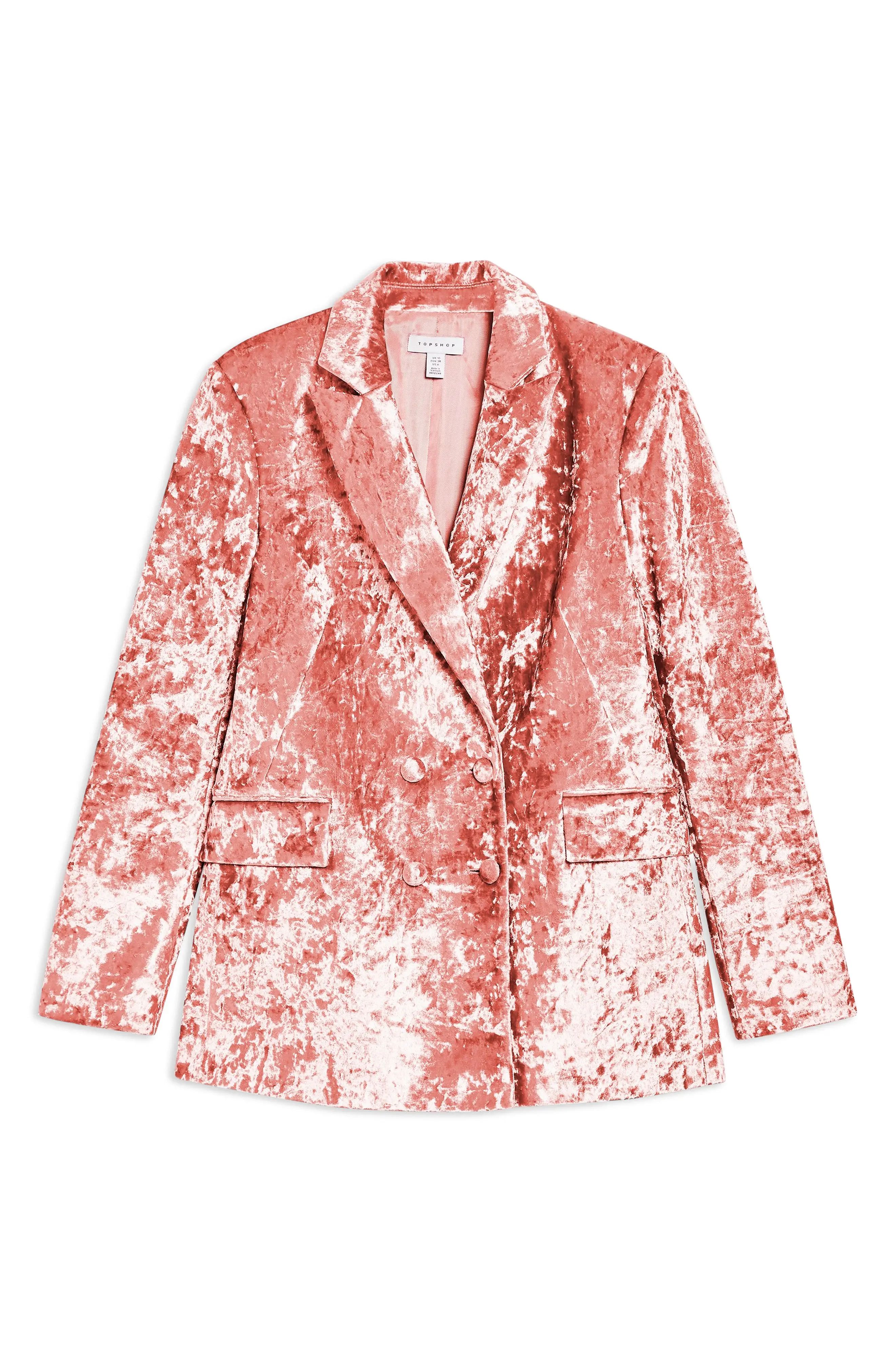 Topshop Bonded Velvet Jacket | Nordstrom