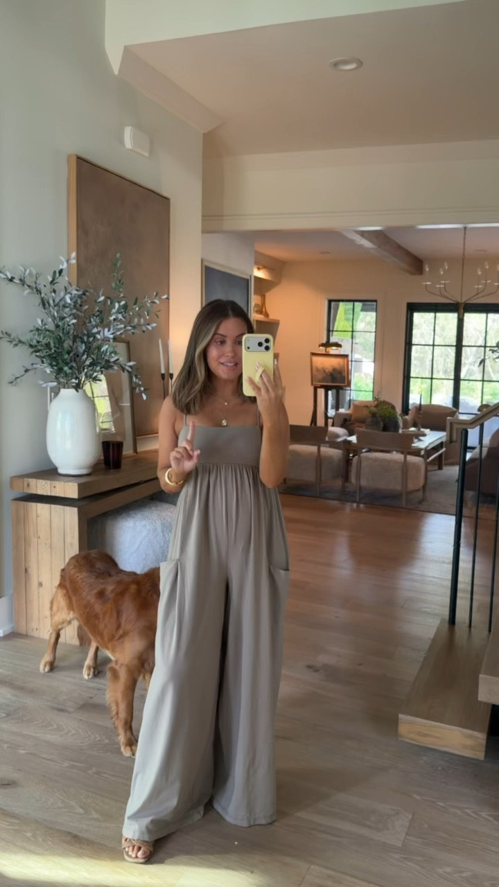 Wearing an xs in this jumpsuit from FP Movement- another one of my faves for a comfortable look during pregnancy! But also even if you’re not pregnant, it’s an easy and comfy look to throw on while still looking out together! The wide legs and lightweight material is also super airy and perfect for spring/summer! 

#LTKootd #LTKSeasonal #LTKPetite