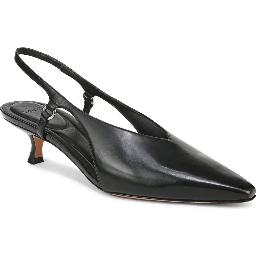 Vince Sabrina Slingback Kitten Heel Pump in Black at Nordstrom Rack, Size 10 | Nordstrom Rack