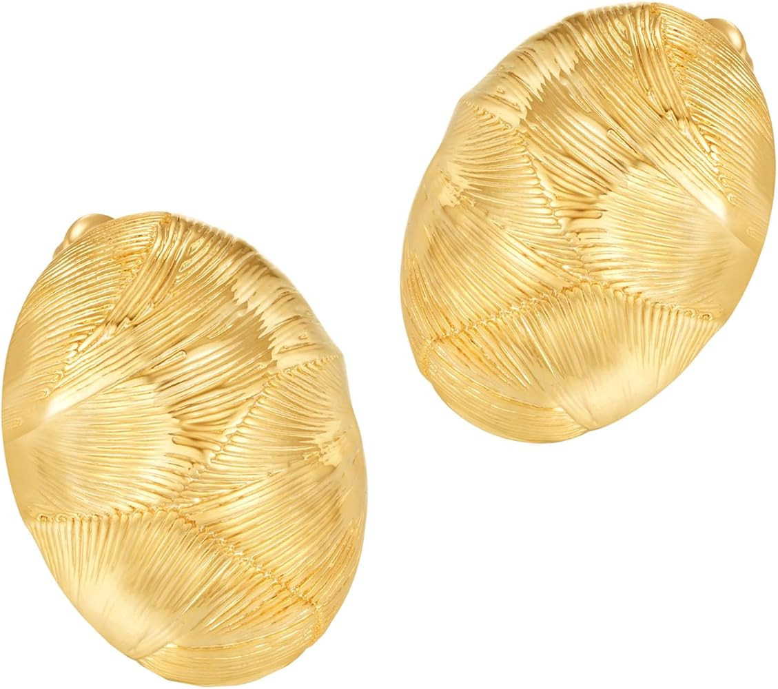 Chunky Gold Hoop Earrings for Women, Lightweight Waterdrop Hollow Open Hoops Tear Drop Silver Gol... | Amazon (US)