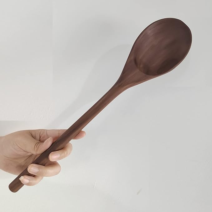 14" Long Handle Wooden Spoons for Cooking,Walnut Wood Mixing Spoon for Soup Stirring, Nonstick Ki... | Amazon (US)