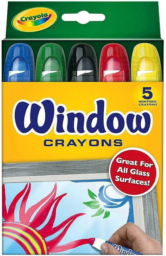 Crayola Washable Window Crayons, Assorted 5 count | Amazon (US)