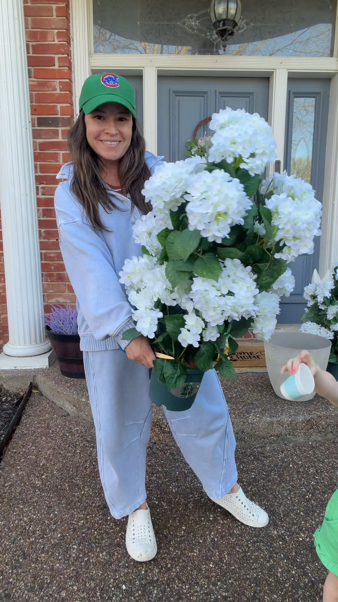 I loved the faux hydrangea planters at Costco… but they’re $139.99 each and sold out almost everywhere.

So I made my own for way less.

Here’s how to recreate this high-end spring porch look:

Step 1: Grab realistic faux hydrangea trees
I found tall, super full faux hydrangea trees on Amazon — 2 for $159.

Step 2: Upgrade a $5 planter
Dollar Tree sells large plastic planters for $5 each.
Spray them lightly with Rust-Oleum Stone spray paint in “Bleached Stone” to give them a textured, stone-like finish.

Step 3: Plant them
Place the faux tree inside the planter and fill around it with potting soil to weigh everything down and keep it sturdy.

Total cost breakdown:
• Hydrangea trees (2): $159
• Planters: $10
• Spray paint: $20

Total for TWO planters: $189
That’s $94.50 each.

Compare that to Costco’s $139.99 each ($279.98 for two).

Savings: about $91 for the pair.

Same beautiful spring porch vibe… for way less.

Comment FLOWERS and I’ll send you the links for the hydrangea trees, spray paint, and similar planters.

Follow for more frugal home ideas that look high-end.

#LTKSeasonal #LTKHome