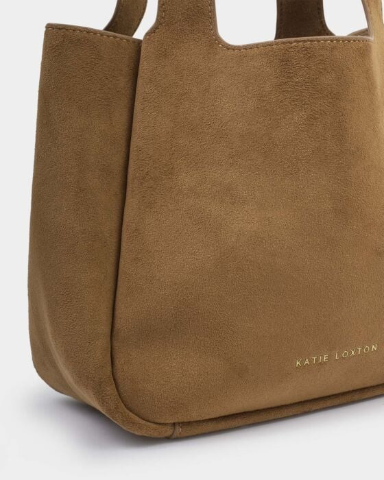 Raya Suedette Top Handle Bag in Caramel | Katie Loxton Ltd. (UK)