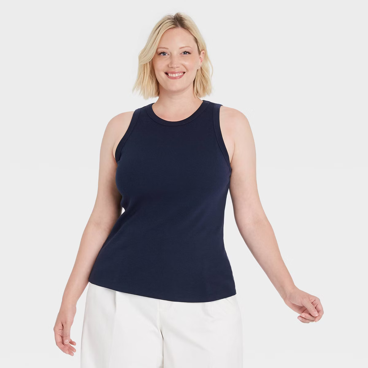 Women's Slim Fit Ribbed Tank Top - A New Day™ | Target