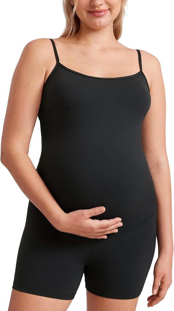 CRZ YOGA Butterluxe Maternity Workout Romper for Women Casual Spaghetti Strap Shorts Jumpsuit Pre... | Amazon (US)