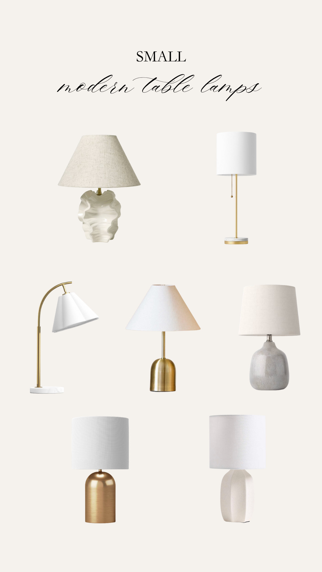 Modern neutral / gold-toned table lamps 

 

#LTKHome