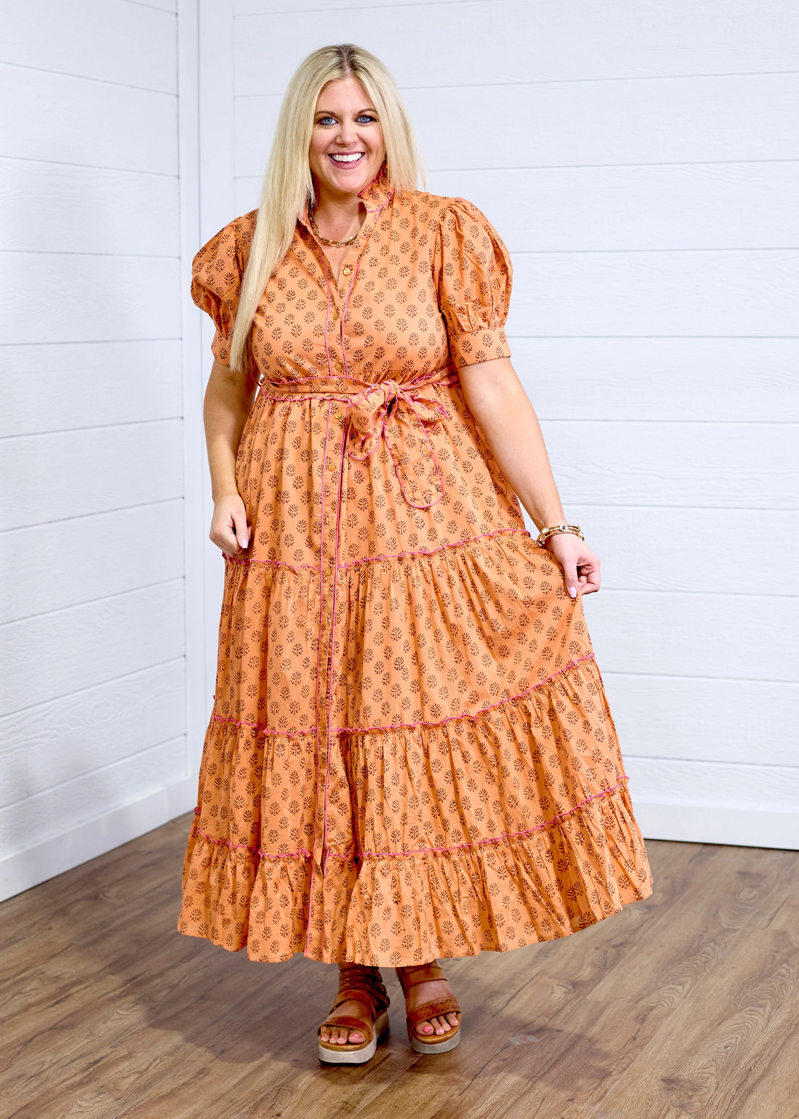 The Ashley Maxi Dress- Coral | Layerz Clothing