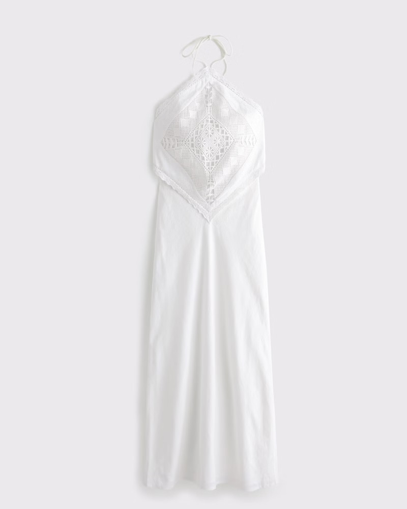 Women's Halter Cutout Midi Dress | Women's Dresses & Jumpsuits | Abercrombie.com | Abercrombie & Fitch (UK)
