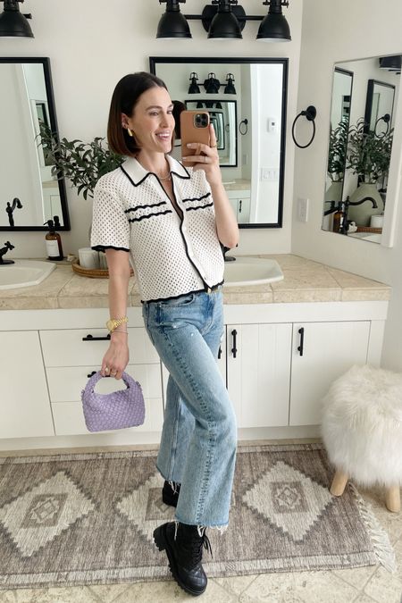 FASHION \ two new spring outfit items: purple bag from amazing - only $33 AND short sleeve crochet sweater - wearing small🤍

Mom fit
Jeans


#LTKSeasonal #LTKitbag #LTKfindsunder50