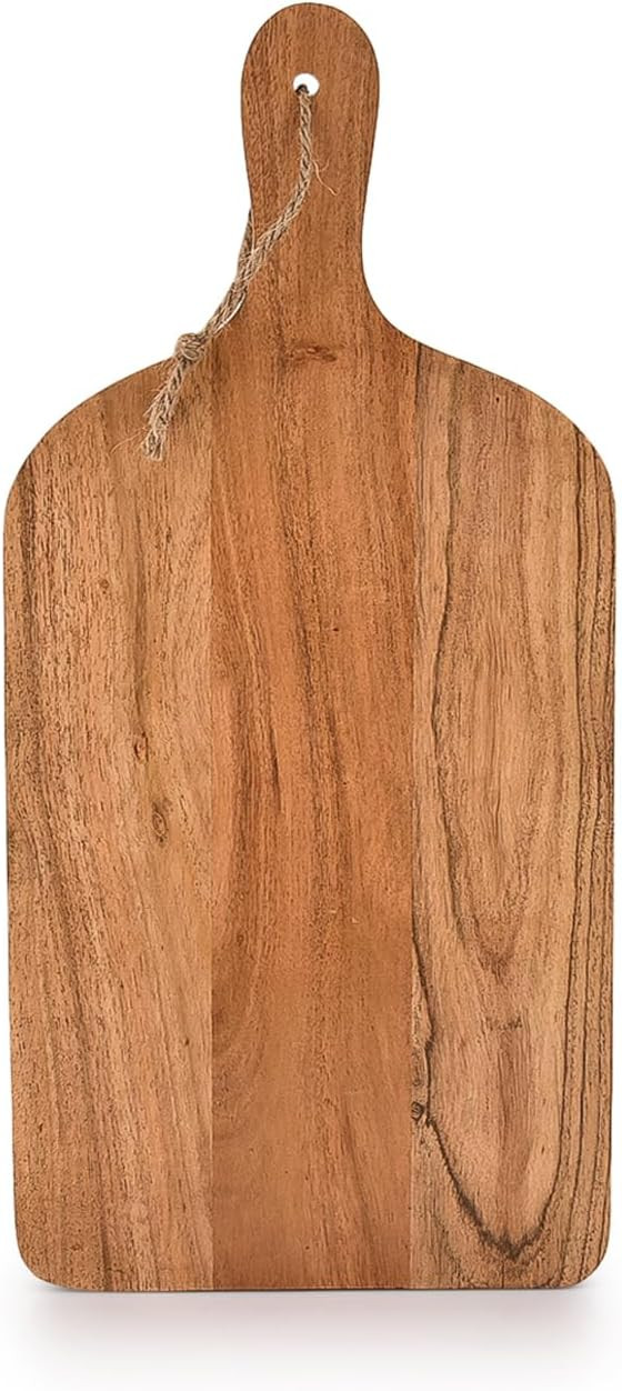 Samhita Acacia Wood Paddle Cutting Boards with handle for Kitchen, Cheese, and Food Serving Tray,... | Amazon (US)