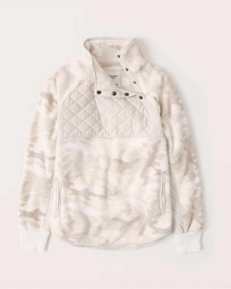 Asymmetrical Snap-Up Fleece | Abercrombie & Fitch (US)