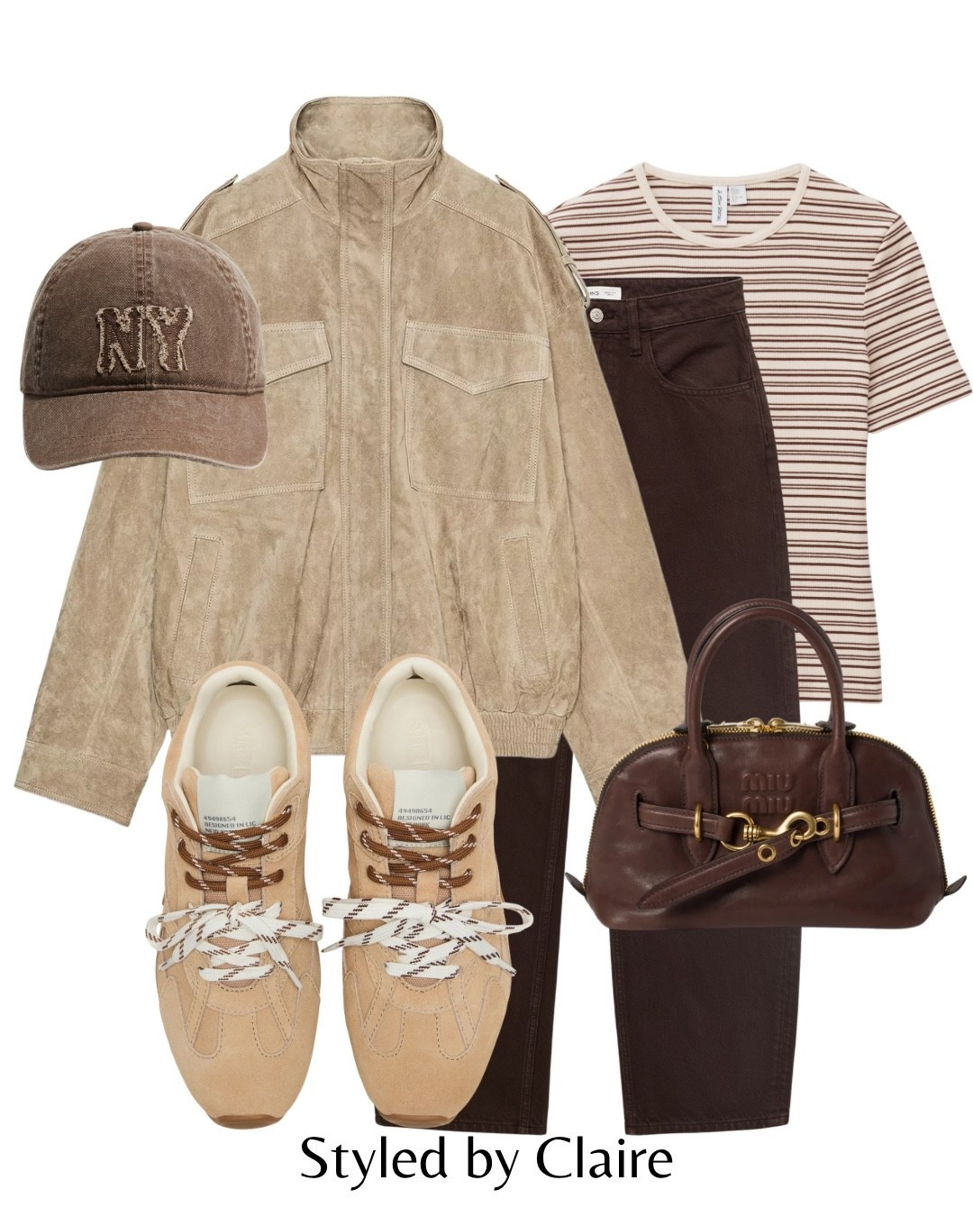 SANDY BEIGE SUEDE JACKET❤️‍🔥
Tags: Zara trending viral bomber brown barrel balloon jeans mango stripe tshirt other stories miu miu leather bag Steve Madden trainers laces cap fashion autumn transitional inspo outfit ideas chic women’s style city break cool girl capsule wardrobe 

#LTKstyletip #LTKbag #LTKshoes