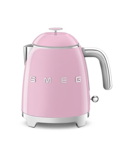 SMEG Mini 50's Retro Style 3 Cup Electric Kettle with Double Wall Anti Slip Base and Water Level Indicator (Pink) | Amazon (US)