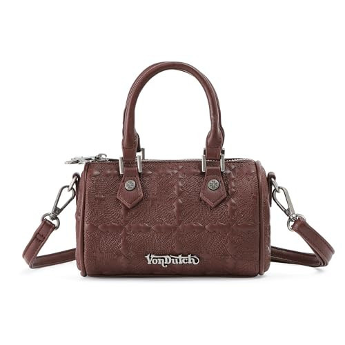 Von Dutch Womens Hanna Shoulder Bag – Stylish Handbag with Adjustable Strap, Spacious Interior, and Iconic Logo Design (Brown) | Amazon (US)