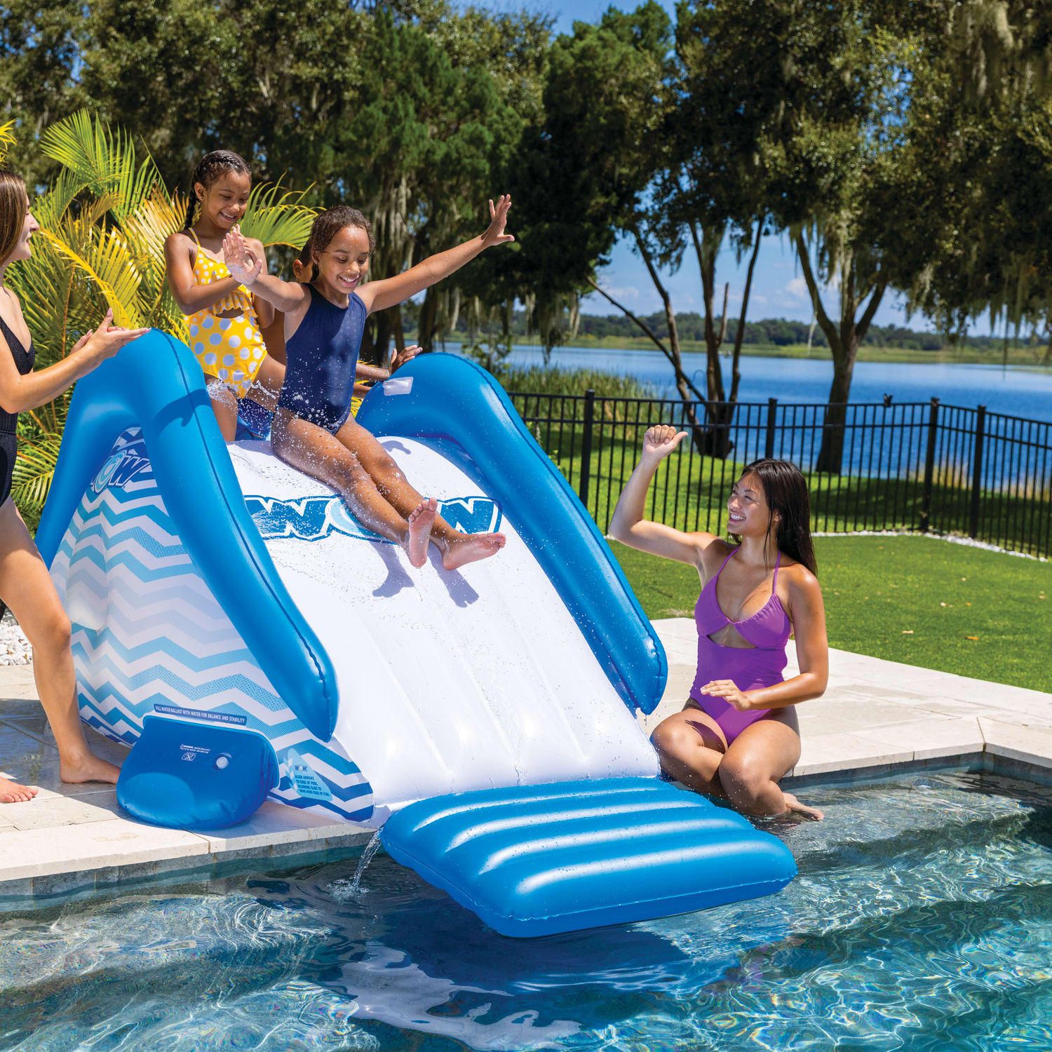 WOW Sports Cascade Pool Slide, Inflatable Slide with Sprinkler | Sam's Club
