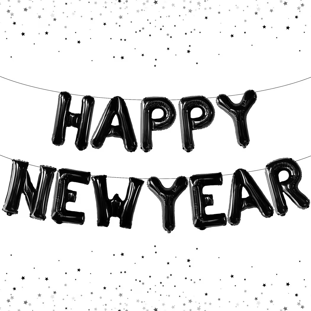 KatchOn, Black Happy New Years Balloons - 16 Inch | New Year Eve Balloons for Happy New Years Dec... | Amazon (US)