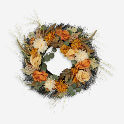 Multicolour Mum Rose Wreath 71x71cm | TK Maxx