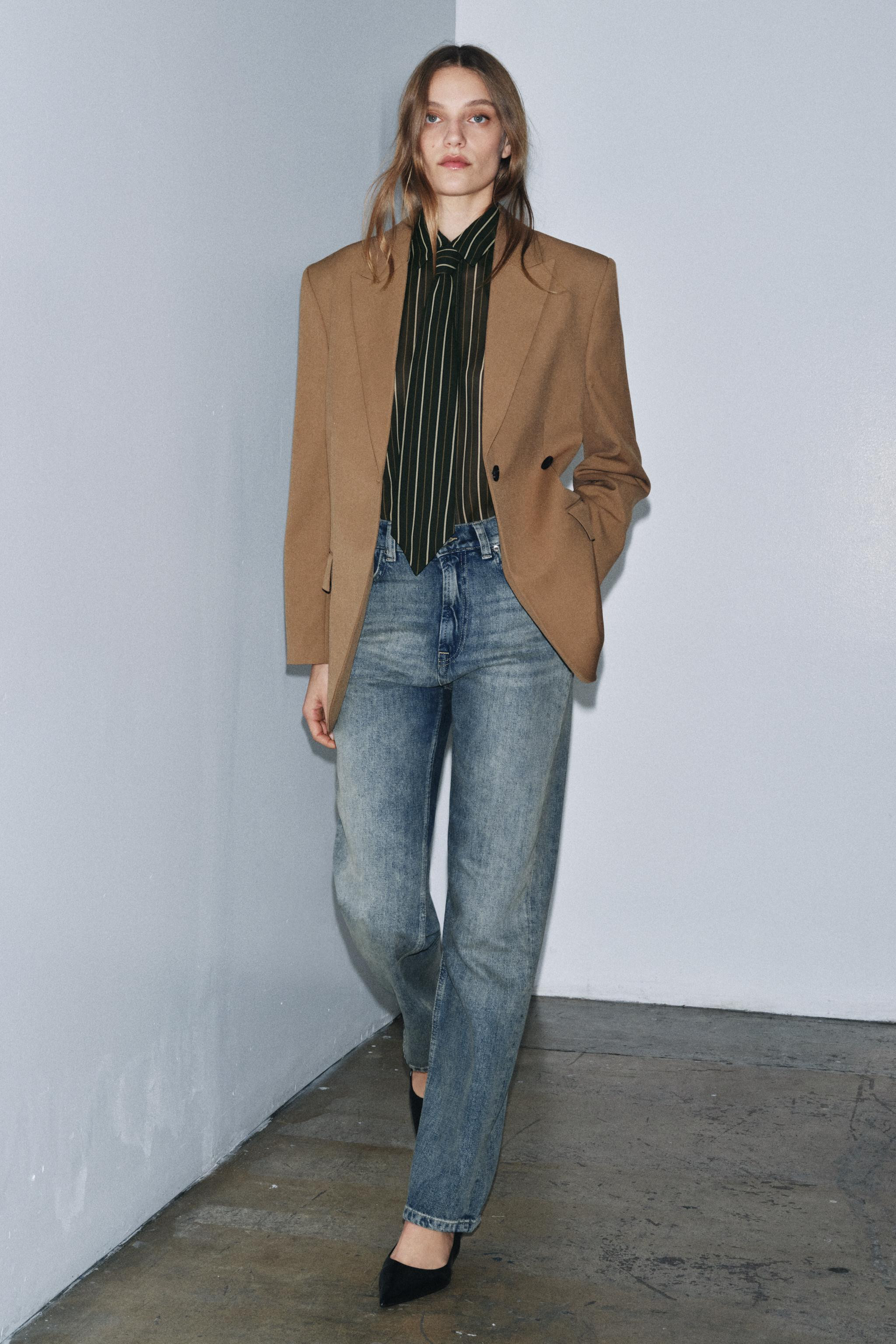 ZW COLLECTION HI-RISE STRAIGHT LEG JEANS | Zara US