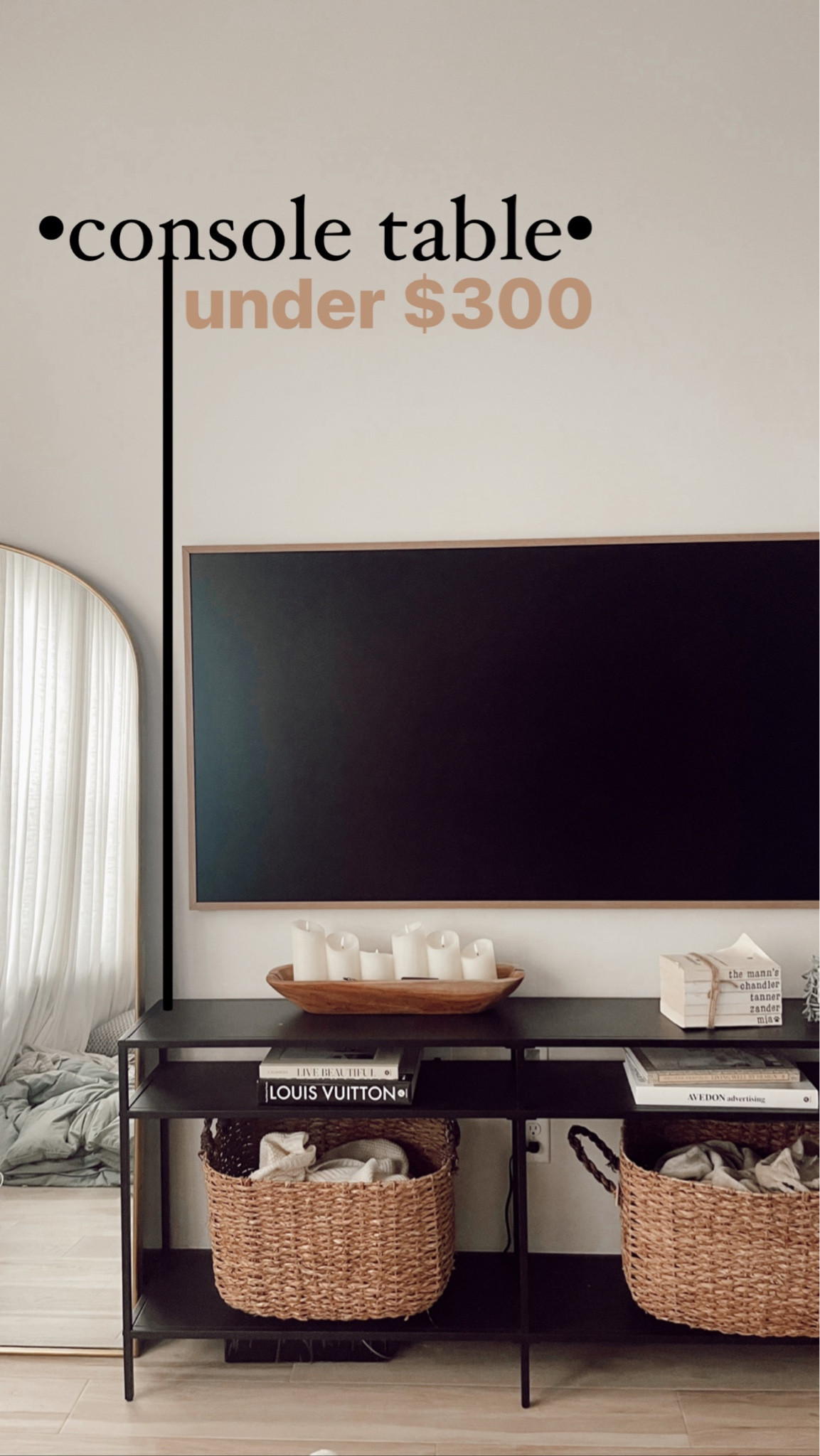 Primary bedroom details. Console table under $300 

#LTKhome #LTKSeasonal #LTKstyletip