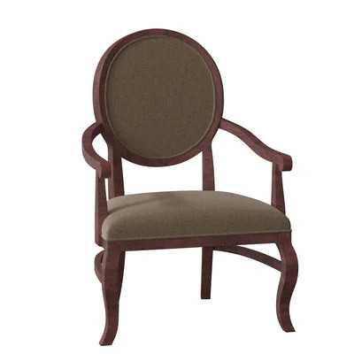 Oakland Upholstered King Louis Back Arm Chair | Perigold