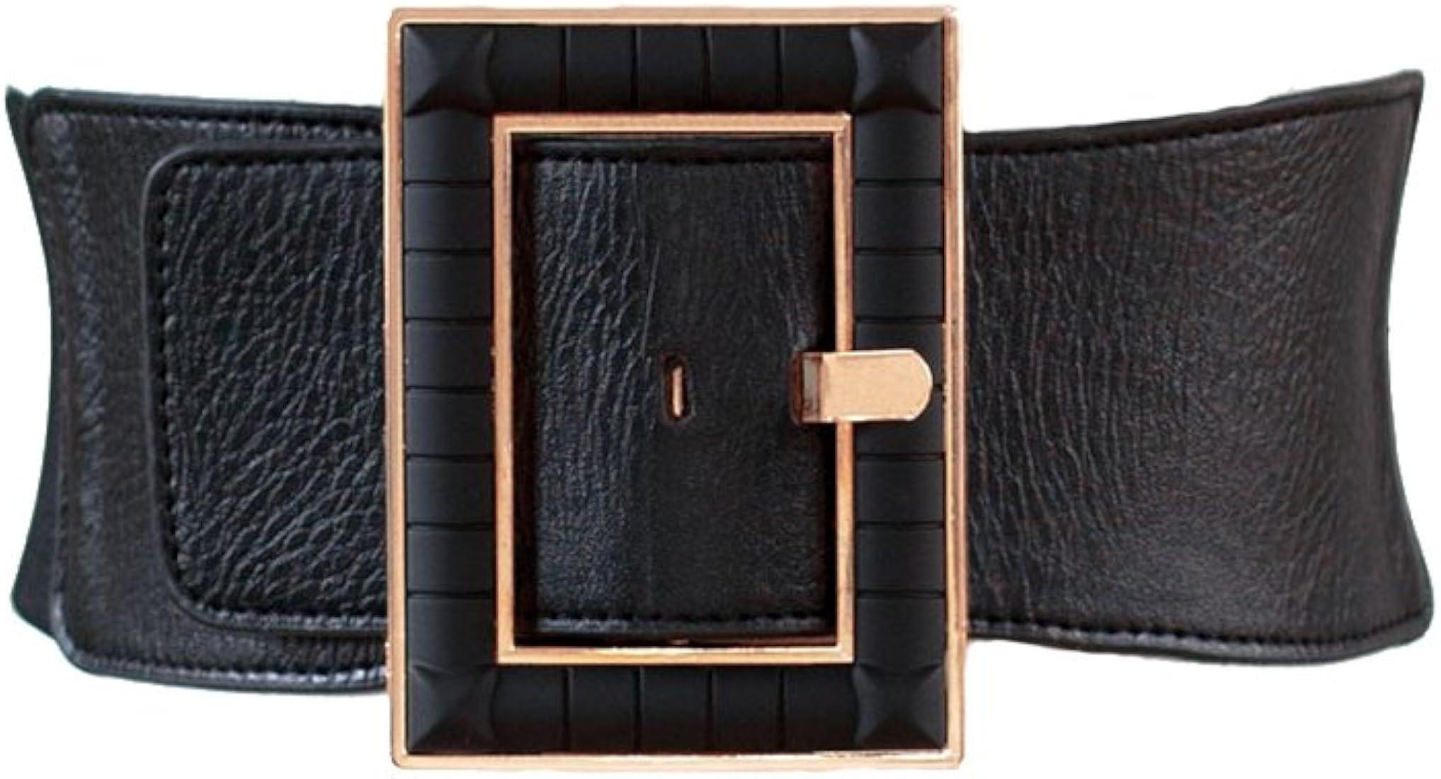 Feluz Women Wide Belt Stretch Elastic Band Wrap Cinch Retro High Waist Metal Buckle Plus Size Dre... | Amazon (US)