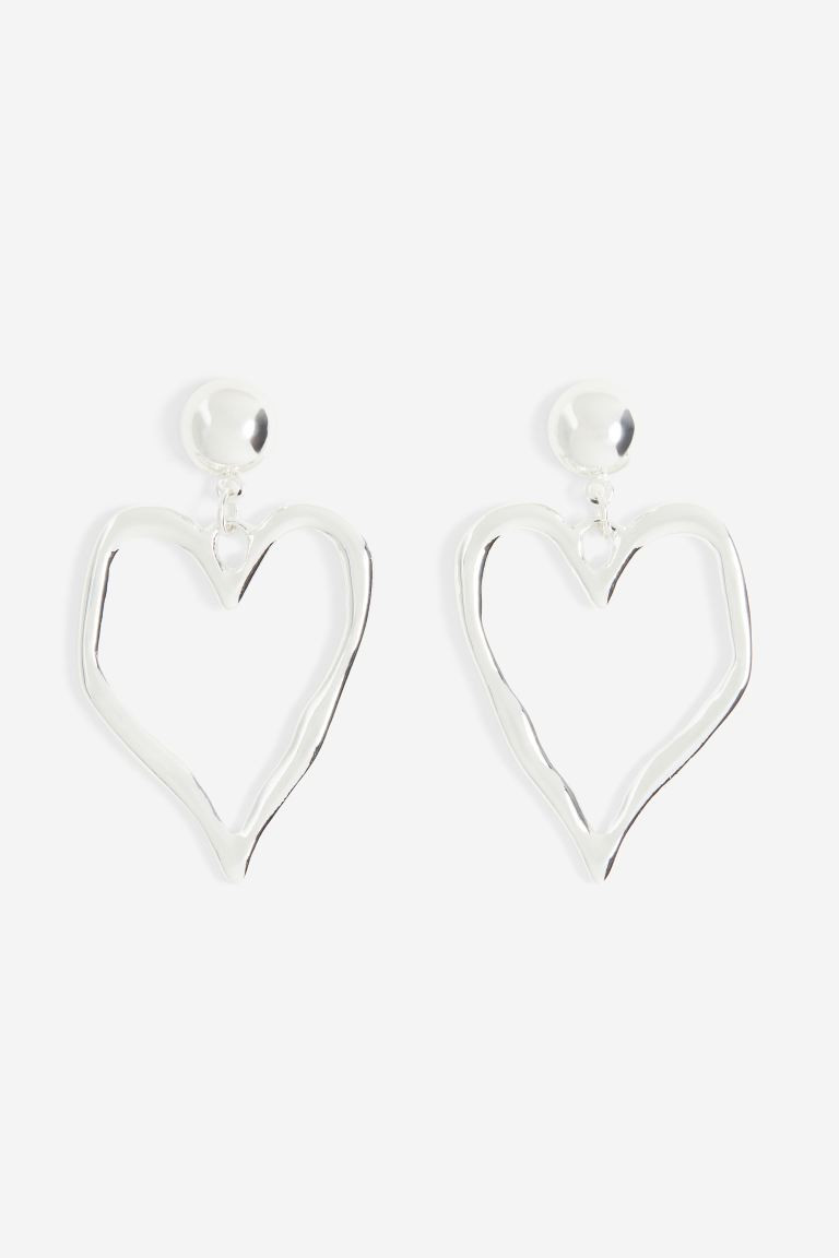 Pendant earrings - Silver-coloured - Ladies | H&M GB | H&M (UK, MY, IN, SG, PH, TW, HK)