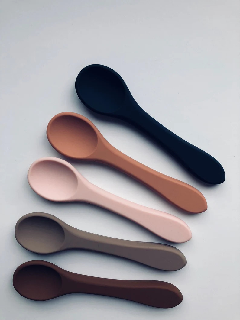 Baby Spoons - Eco-Friendly and Food Grade Silicone - Baby Gifts | Etsy (Global)