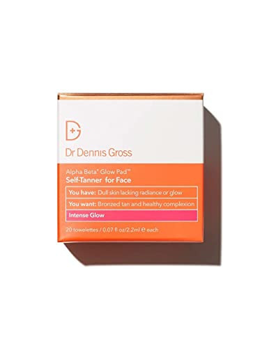 Dr Dennis Gross Alpha Beta Glow Pad Self Tanner, Intense Glow for Face: for Dull Skin Lacking Radiance & Glow, (20 Towelettes) | Amazon (US)