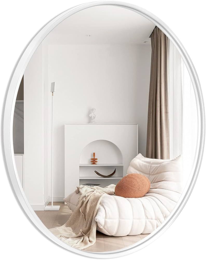 AULESET 39 inch Round Mirror, Wall Mirror Large Circle Mirror Decor for Bedroom, Washrooms, Livin... | Amazon (US)