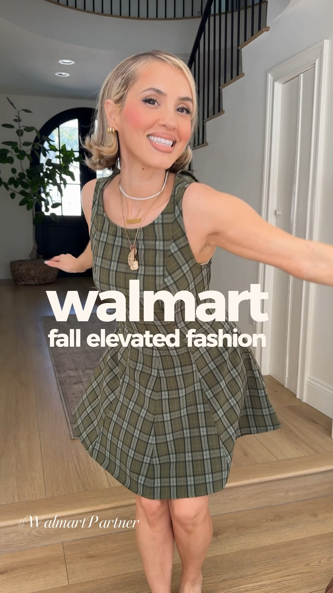 Ok these @walmart fall preppy looks are TOO GOOD 👏🏼👀🖤  #WalmartPartner @WalmartStyle #WalmartStyle

Size XS in dresses/skirts/tops 
Size 2 in jeans